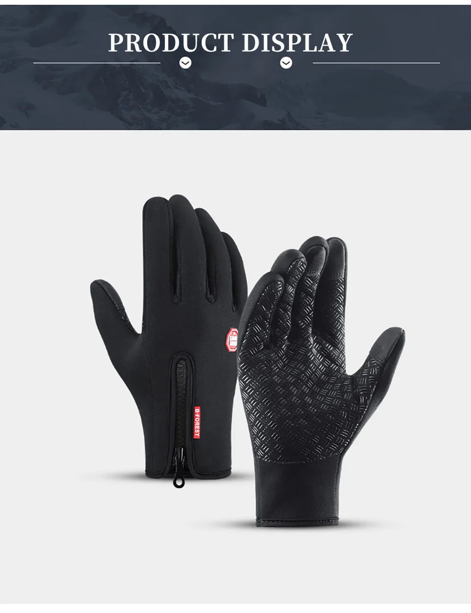 Touchscreen Winter Thermal Warm Cycling Bicycle Gloves Bike Ski Outdoor Camping Hiking Motorcycle Gloves Sports Full Finger