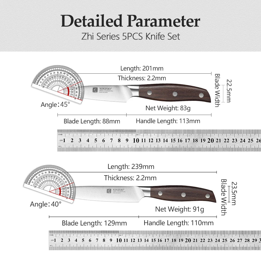 XINZUO High Quality set 1PCS 5PCS, German Stainless Steel