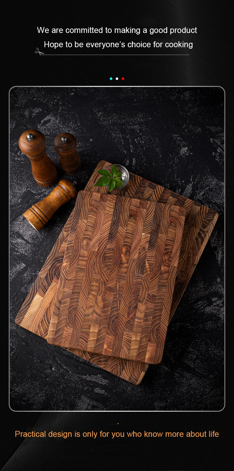 Large Size,High Quality Teak Wood Cutting Board:16.5*11.8 Inch/13.3*9.5 Inch,1 Inch Thick，Suitable