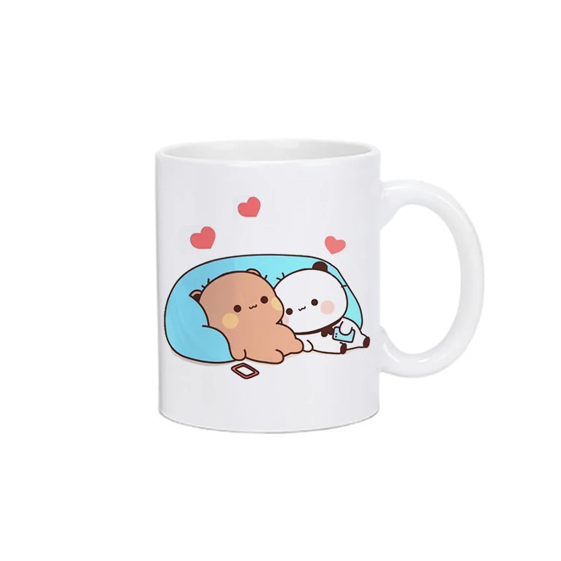 Panda Bear Bubu Dudu Coffee Milk Cup Mocha Cat Panda Bear Couple Creative Present Cute Gift Drinking Tea Cup Mugs