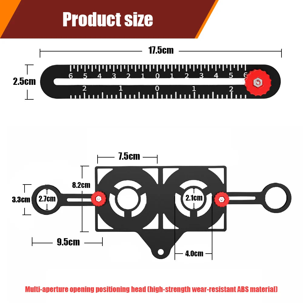 12/9/6 Aluminium Alloy Multi Angle Ruler Finder Measuring Ruler Perforated Mold Template Tool For Locator Drill Guide Tile Hole