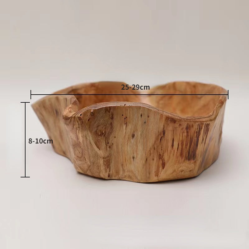 Handmade Natural Wood Fruit Tray Wooden irregular Bowl Snack Sushi Bread Dessert Candy Plate Salad Trays Home Decoration