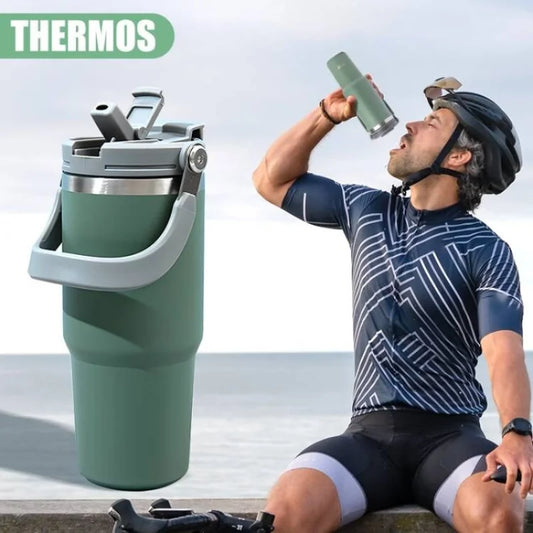 Tyeso Stainless Steel Thermos Bottle Coffee Cup Portable Insulation Cold And Hot Travel Fitness Mug Leakproof Vacuum Flask