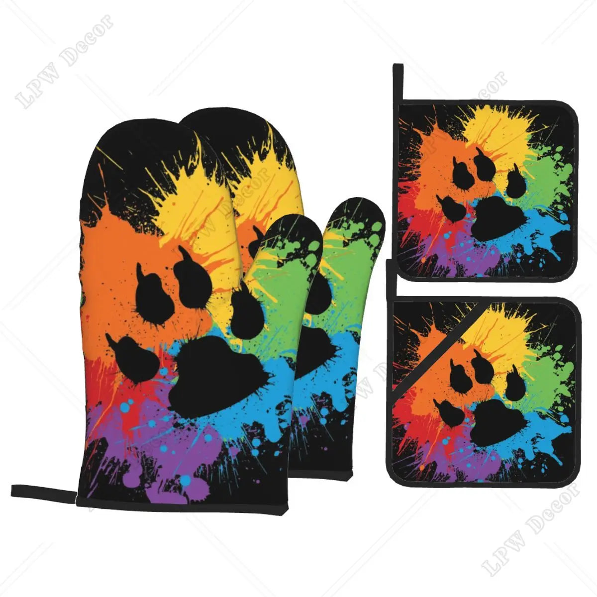 Bear Paw Pride Oven Mitts and Potholders 4pcs.