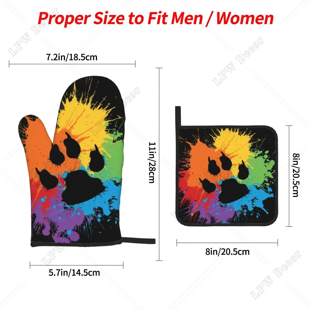 Bear Paw Pride Oven Mitts and Potholders 4pcs.