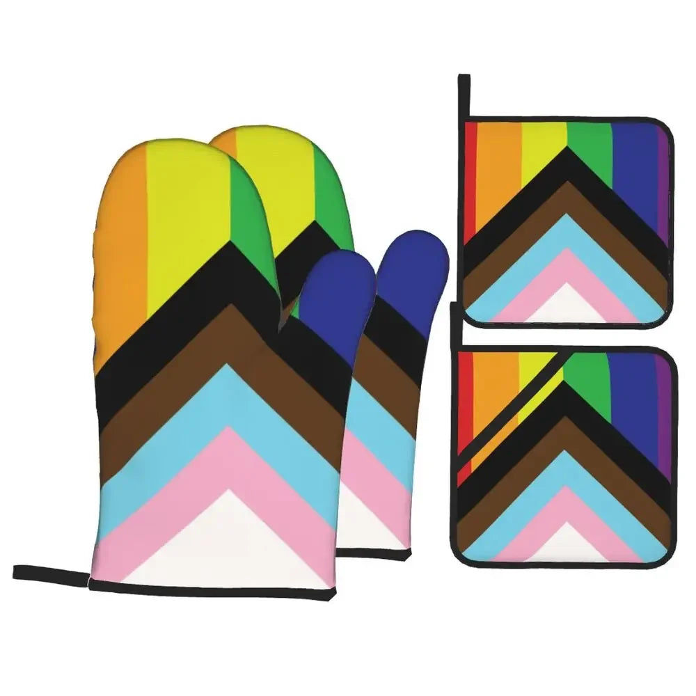 Bear Paw Pride Oven Mitts and Potholders 4pcs.