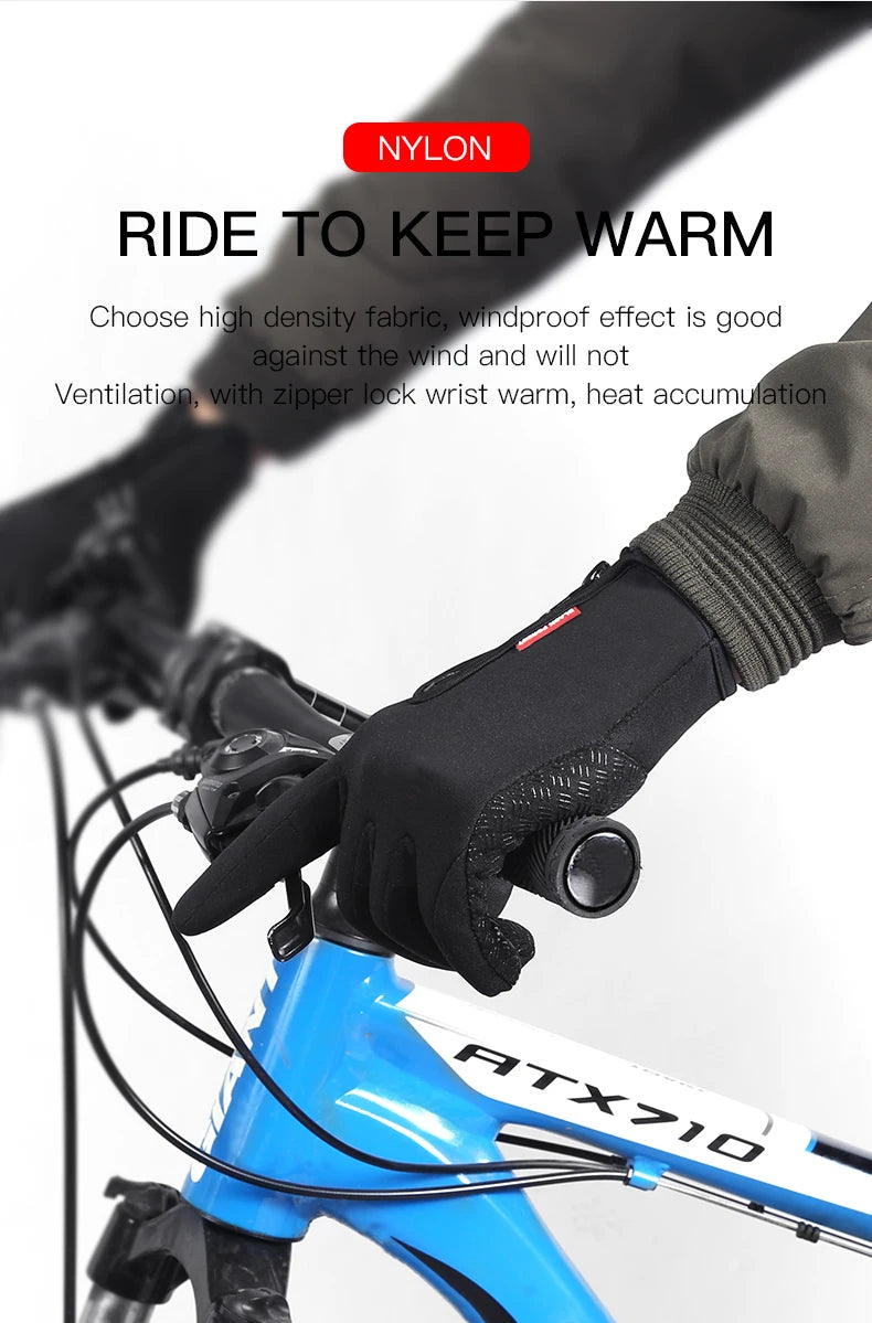 A0001 Unisex Touchscreen Winter Thermal Warm Full Finger Gloves For Cycling Bicycle Bike Ski Outdoor Camping Hiking Motorcycle