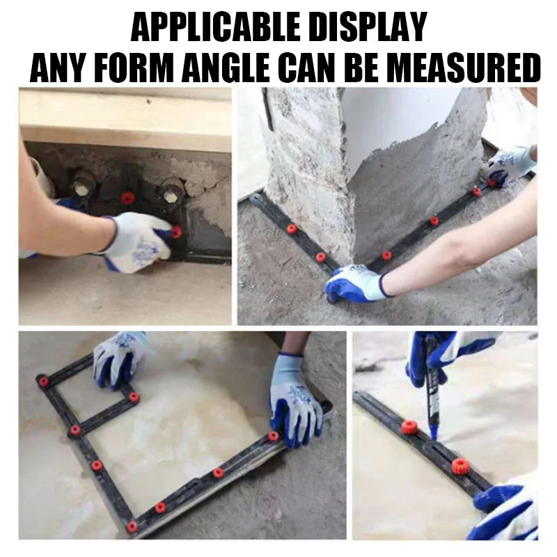 12/9/6 Aluminium Alloy Multi Angle Ruler Finder Measuring Ruler Perforated Mold Template Tool For Locator Drill Guide Tile Hole