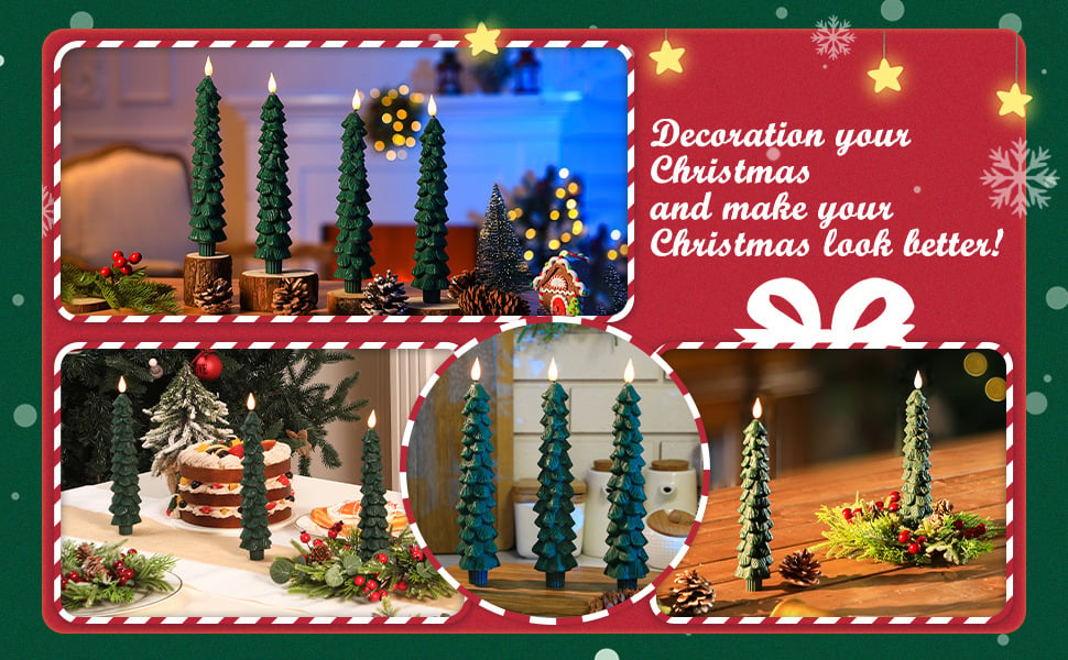 Christmas Tree Led Candlesled Christmas Pine Cone Electric Candle Light Pine Cone Simulation Paraffin Christmas Lights